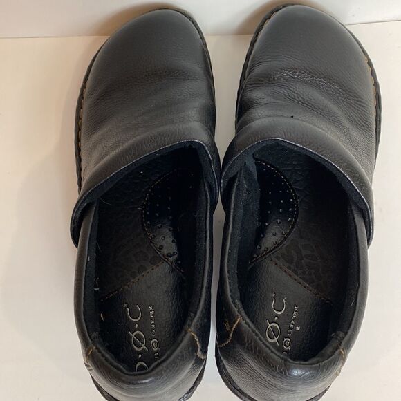 B.O.C. by Born black leather clogs size 8 - Picture 7 of 10